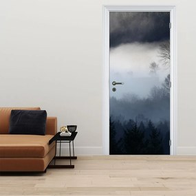 Fototapet pentru ușă - Ceață în pădure (95x205cm)