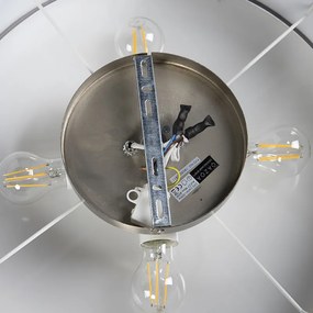 Plafoniera rustica gri 50 cm - Drum