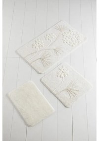 Set 3 covorașe de baie Confetti Bathmats, alb