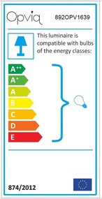 Lustră de 6 becuri Opviq lights Damar Horizontal, auriu - alb