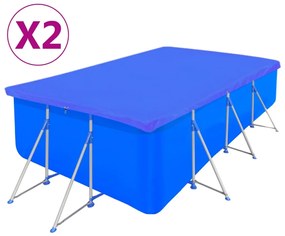 vidaXL Prelate piscină 2 buc, PE dreptunghiular 394x207 cm, 90 g/m²