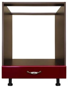 Corp inferior 60 pentru cuptor incorporabil cu 1 sertar Zebra MDF rosu simplu