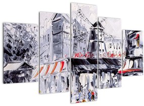 Tablou - Strada din Paris, pictură în ulei (150x105 cm)