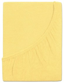 Cearșaf de pat 4Home din frotir Ideal galben , 90x 200 cm, 90 x 200 cm