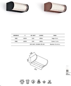 Aplica LED iluminat exterior IP65 GANT corten