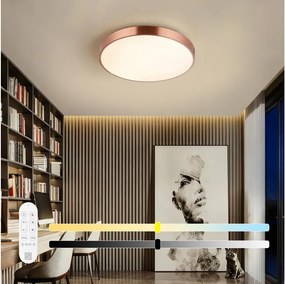 Immax NEO 07321L-LED Reglabilă plafonieră NEO LITE SEMPLICI 36W/230V Ø40 cm culoare cupru + telecomandă