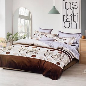 Lenjerie de pat din bumbac Culoare crem, CAPONE + fata de perna 40 x 50 cm gratuit