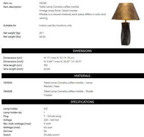 Veioza, Lampa de masa design lux Camelia