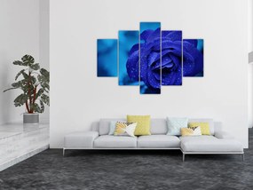 Tablou cu trandafir albastru (150x105 cm)