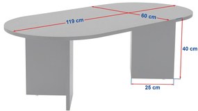 Masă de cafea Sable White
