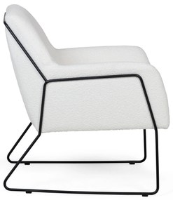 Fotoliu de design Culoare alb, MILAN