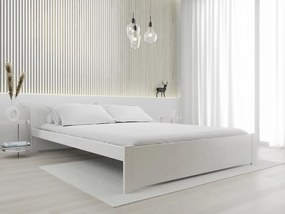 Pat de o persoana alb, IKAROS 120 x 200 cm Saltele: Cu saltele Deluxe 10 cm, Somiera pat: Cu lamele drepte