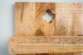 Raft de perete pentru flori sau condimente HEMINGWAY 80cm mango A-42573 VC