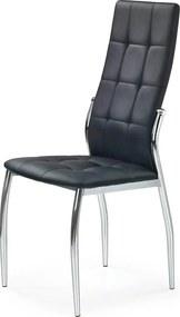 Scaun K209, negru/crom, piele ecologica/metal, 43x54x101 cm