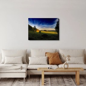 Tablou pe sticlă - Lunca de munte (70x50 cm)