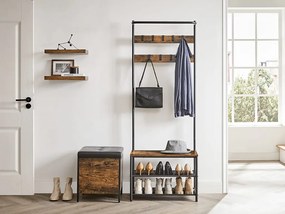 Panou pentru hol TAYLOR cu dulap pentru incaltaminte 180x64 cm, maro rustic