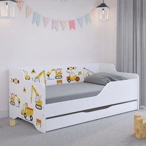 Pat pentru copii mici constructori 160x80 cm