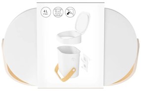 Recipient pentru deșeuri compostabile alb 4 l Bellwood – Umbra