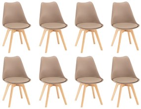 Silla scaun de luat masa 8 bucăți în bej