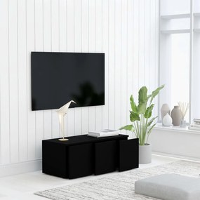 Comoda TV, negru, 80 x 34 x 30 cm, PAL 1, Negru