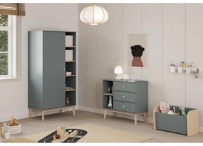 Bibliotecă de copii verde prăfuit 70x42x35 cm Esteban – Marckeric