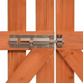 Pergola de gradina cu portita, lemn masiv, 120 x 60 x 205 cm 1, Maro