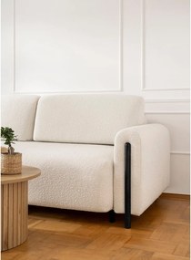 Canapea fildeș extensibilă/cu spațiu de depozitare cu tapițerie din țesătură bouclé 244 cm Arcadova – ELTAP