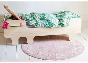 Covor pentru copii roz deschis lavabil/țesut manual din bumbac ø150 cm ABC Vintage Nude – Lorena Canals