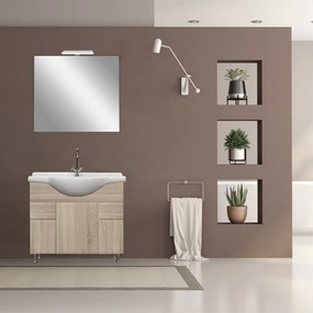 Mobilier complet de baie Bianca Prime 85, culoare stejar sonoma