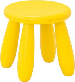 Taburet din plastic, rotund, diametru 30 cm, galben, MC37