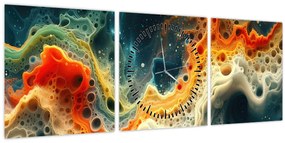 Tablou - Abstracție modernă (cu ceas) (90x30 cm)