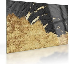Tablou pe sticlă - Structura de aur N⁰1 (70x50 cm)