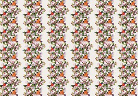 Fototapet - Păsări cu flori (152,5x104 cm)