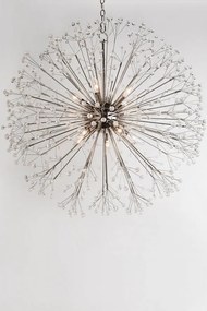 Candelabru LUX design modern DUNKIRK nichel lucios, cu 8 surse de lumina