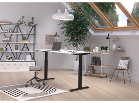 Birou cu blat alb cu înălțime ajustabilă electric 80x160 cm Jet – Germania