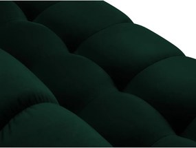 Colțar din catifea cu extensie pe partea stângă Cosmopolitan Design Bali, verde închis