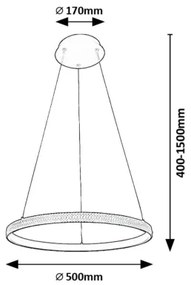 Lustră LED pe cablu Rabalux 72258 GRETE LED/32W/230V 3000K