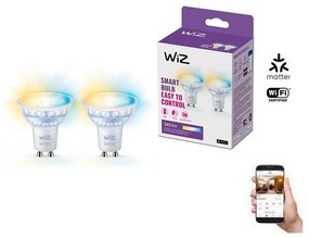 SET 2x LED Bec PAR16 GU10/4,7W/230V 2700-6500K CRI 90 Wi-Fi WiZ dimabil