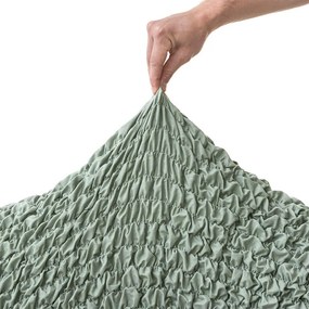 Huse bielastice FUCO bumbac bio mentă fotoliu triplu (l. 170 - 220 cm)