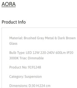 Lustra/Pendul LED design decorativ AORA, NVL-9191248