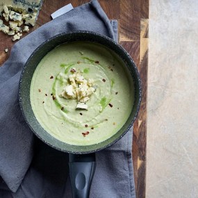 Caserolă cu capac Royalty Line RL-FSN20, 20 cm, 2.1 l, finisaj granit, inducție, negru