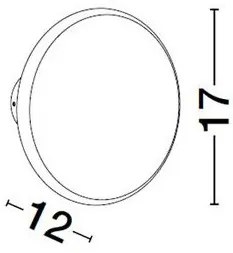 Aplica de perete LED din ghips Onut, 17cm