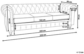 Canapea 3 locuri Chichester (gri) . 1008715
