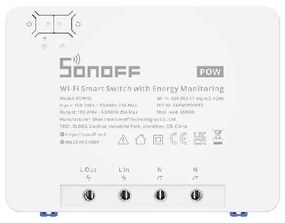 Releu inteligent Wi-Fi cu monitorizare a energiei Sonoff POWR3 (25A/5500W)