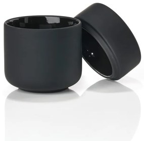 Borcan din gresie cu capac Zona UME, negru