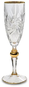 Set pahare de șampanie Bohemia 1845 Pinwheel Mat Cut and Gold 180ml, 6 buc. 1005738