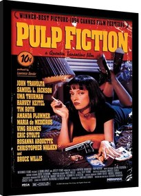 Poster înrămat Pulp Fiction - Uma On Bed