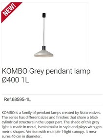 Lustra / Pendul modern design minimalist KOMBO gri 40cm