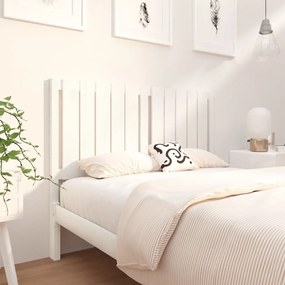 818861 vidaXL Tăblie de pat, alb, 125,5x4x100 cm, lemn masiv de pin