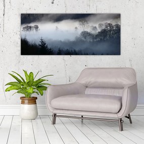 Tablou cu ceță deasupra pădurii (120x50 cm)